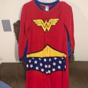 Wonder Woman adult onesie Halloween Cosplay nighttime outfit pajamas